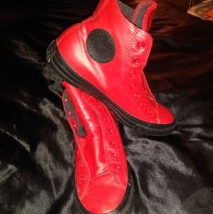 High-top Converse sneakers